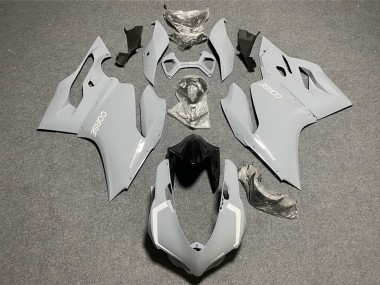 2011-2014 Ducati 1199 Motorcycle Fairings - Light Nardo Grey White Corse UK Manufacturers