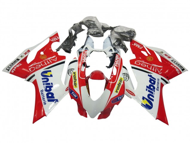 2011-2014 Ducati Panigale 899/1199 Motorcycle Fairings - White Red Blue Valsir Fiamm UK Manufacturers