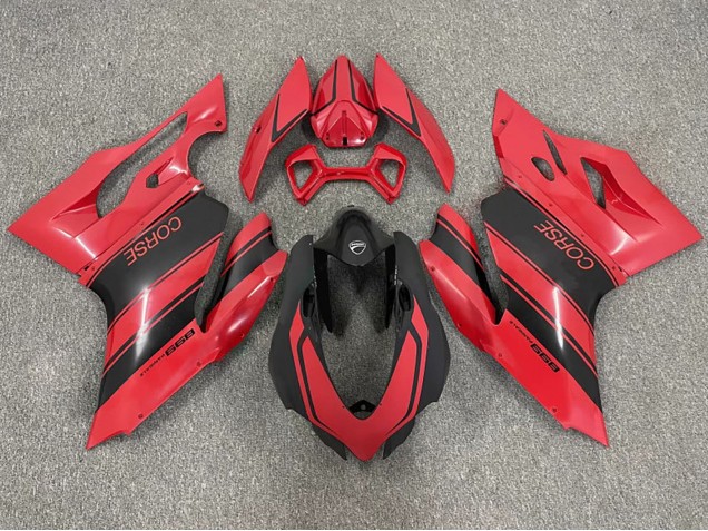 2003-2004 Ducati 999 Motorcycle Fairings - Red Glossy Black Corse UK Manufacturers