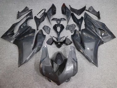 2015-2020 Ducati 959/1299 Motorcycle Fairings - Black Carbon Fiber Style UK Manufacturers