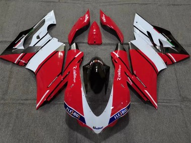 2015-2020 Ducati 959/1299 Motorcycle Fairing - White Red Glossy Black Unibat Flex-Box UK Manufacturers