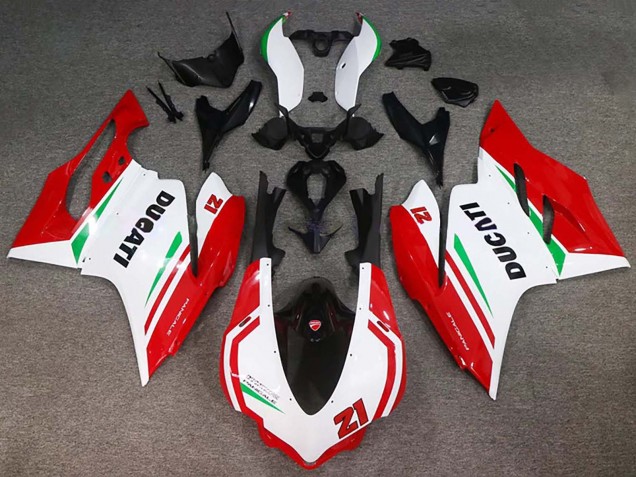 2015-2020 Ducati 959/1299 Motorcycle Fairings - White Red Green Glossy Black 21 UK Manufacturers