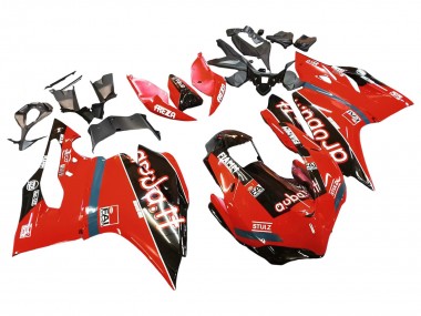 2015-2020 Ducati 959/1299 Motorcycle Fairings - Red Glossy Black Fiamm UK Manufacturers