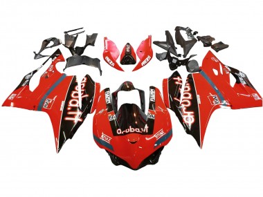 2015-2020 Ducati 959/1299 Motorcycle Fairings - Red Glossy Black Fiamm UK Manufacturers