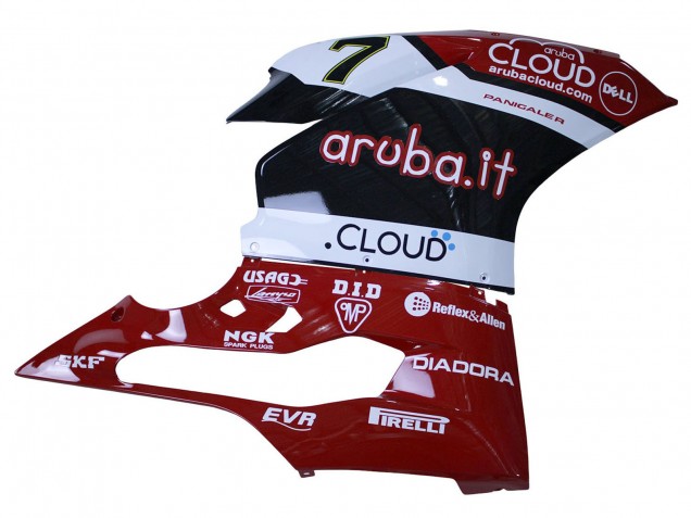 2015-2020 Ducati 959/1299 Motorcycle Fairings - White Red Black Aruba 7 UK Manufacturers