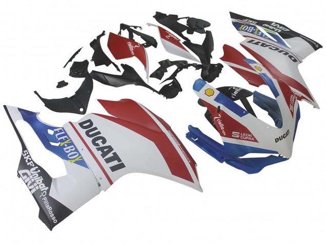 2015-2020 Ducati 1299 Motorcycle Fairings - White Red Blue Matte Black Unibat Flex-Box UK Manufacturers