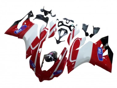 2015-2020 Ducati 959/1299 Motorcycle Fairings - White Red Glossy Black Tim UK Manufacturers