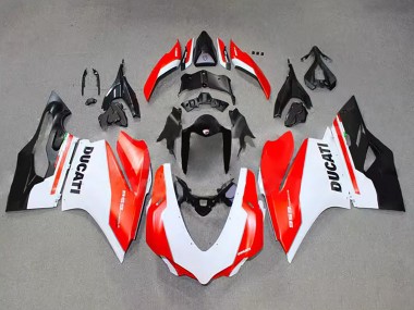 2015-2020 Ducati 959 Motorcycle Fairing - White Red Glossy Black UK Manufacturers