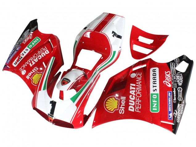 1993-2005 Ducati 748/916/996/998 Motorcycle Fairings - White Red Yellow Green Glossy Black Performance UK Manufacturers