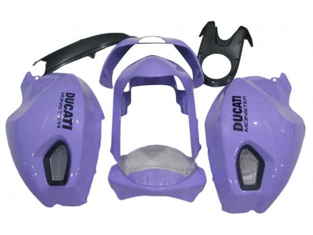 2008-2012 Ducati Monster 696 796 1100 1100S Motorcycle Fairings - Light Purple Monster UK Manufacturers