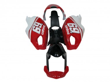 2008-2012 Ducati Monster 696 796 1100 1100S Motorcycle Fairings - White Red Glossy Black 69 UK Manufacturers