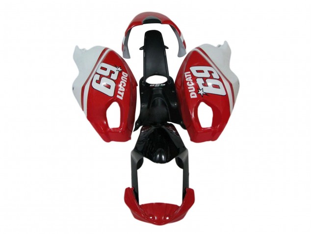 2008-2012 Ducati Monster 696 796 1100 1100S Motorcycle Fairings - White Red Glossy Black 69 UK Manufacturers