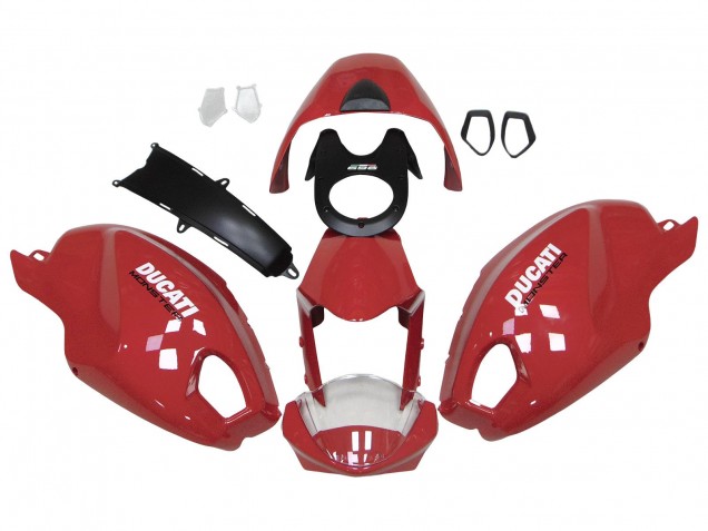 2008-2012 Ducati Monster 696 796 1100 1100S Motorcycle Fairings - Red White UK Manufacturers