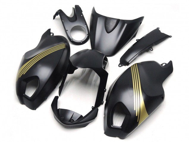 2008-2012 Ducati Monster 696 796 1100 1100S Motorcycle Fairings - Matte Black Gold UK Manufacturers