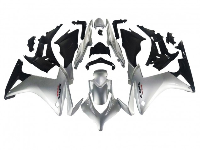 2013-2015 Honda CBR500R Motorcycle Fairing - Silver Glossy Black UK Manufacturers