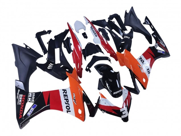 2013-2015 Honda CBR500R Motorcycle Fairings - Orange White Red Glossy Black Repsol 3 UK Manufacturers