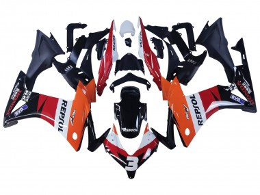 2013-2015 Honda CBR500R Motorcycle Fairings - Orange White Red Glossy Black Repsol 3 UK Manufacturers