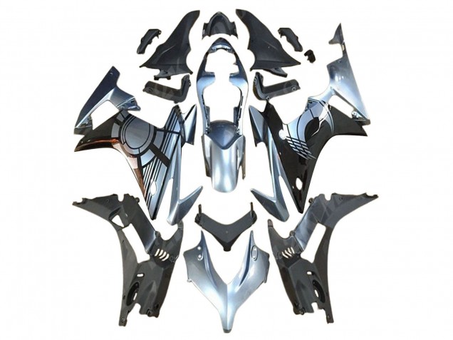 2013-2015 Honda CBR500R Motorcycle Fairing Kits - Silver Glossy Black UK Manufacturers