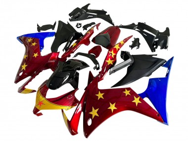 2013-2015 Honda CBR500R Motorcycle Fairings - Red Blue Yellow Star UK Manufacturers