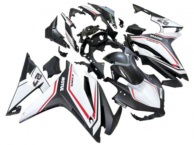 2016-2018 Honda CBR500R Motorcycle Fairings - White Red Matte Black UK Manufacturers