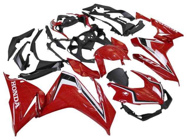2022-2023 Honda CBR500R Motorcycle Fairings - Red White Black UK Manufacturers