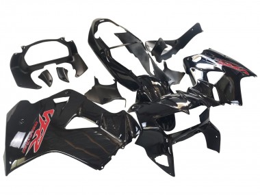 1998-2001 Honda VFR 800 Motorcycle Fairings - Glossy Black Red Decal UK Manufacturers