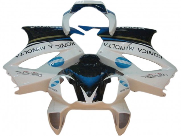 2002-2013 Honda VFR 800 Motorcycle Fairings - White Blue Black Konica Minolta UK Manufacturers