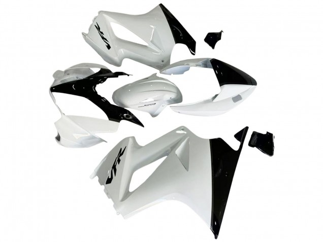 2002-2013 Honda VFR 800 Motorcycle Fairings - Pearl White Glossy Black Decal UK Manufacturers