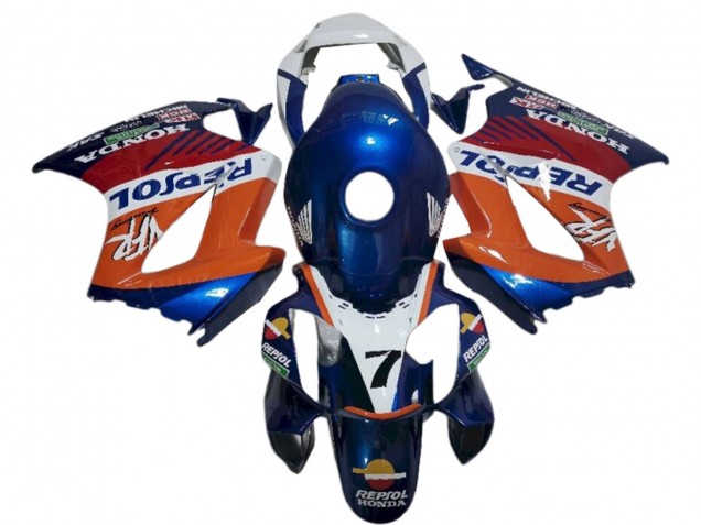 2002-2013 Honda VFR 800 Motorcycle Fairings - White Orange Blue Repsol UK Manufacturers