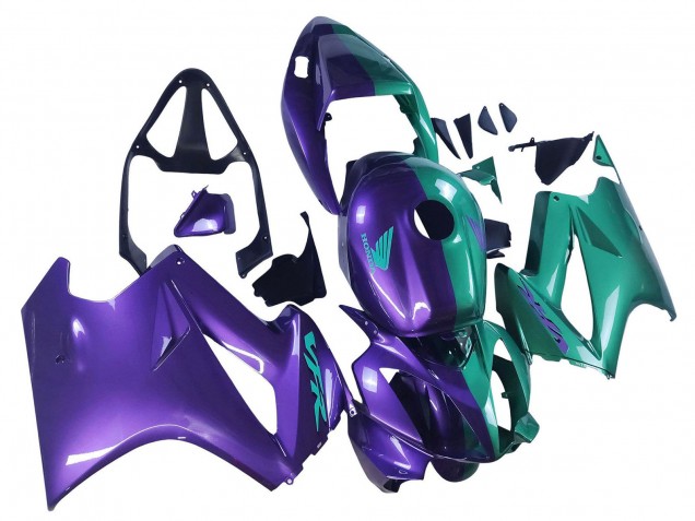 2002-2013 Honda VFR 800 Motorcycle Fairings - Purple Green UK Manufacturers