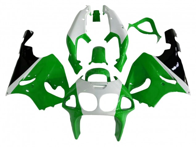 1996-2003 Kawasaki ZX7R Motorcycle Fairings - White Green Black UK Manufacturers