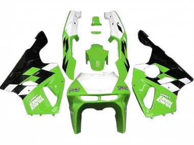 1996-2003 Kawasaki ZX7R Motorcycle Fairings - White Green Glossy Black UK Manufacturers