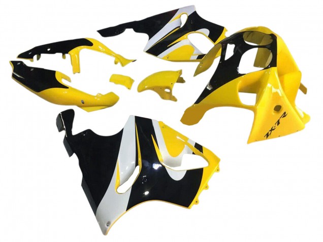 1996-2003 Kawasaki ZX7R Motorcycle Fairings - Yellow White Glossy Black UK Manufacturers