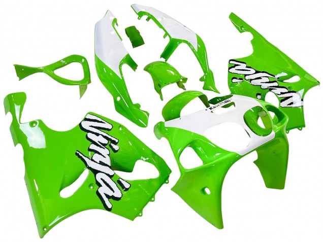 1996-2003 Kawasaki ZX7R Motorcycle Fairings - White Green UK Manufacturers