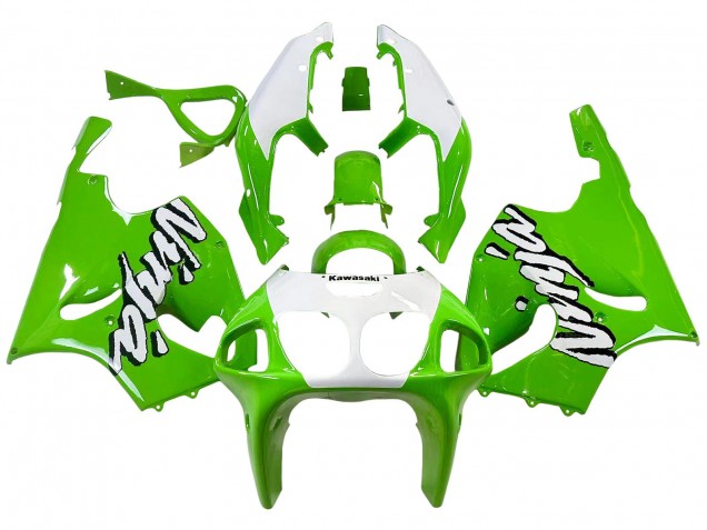 1996-2003 Kawasaki ZX7R Motorcycle Fairings - White Green UK Manufacturers