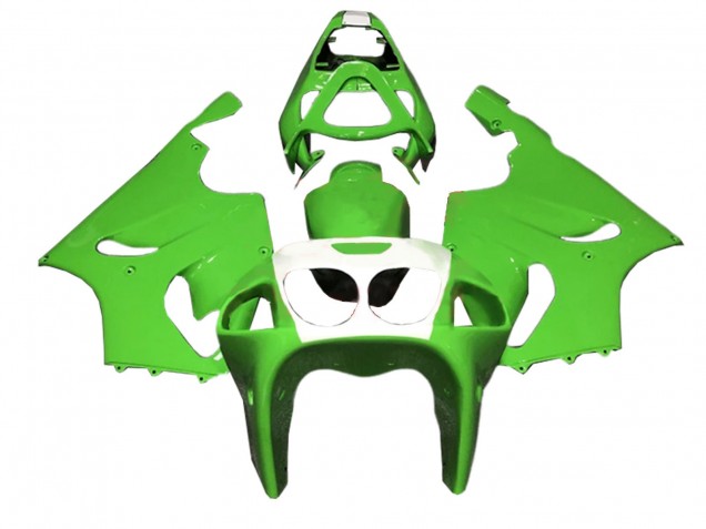 1996-2003 Kawasaki ZX7R Motorcycle Fairings - Green White UK Manufacturers