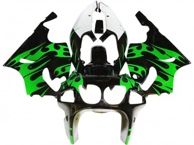 1996-2003 Kawasaki ZX7R Motorcycle Fairings - Green Glossy Black White UK Manufacturers