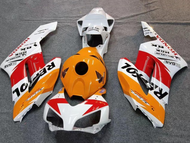 2004-2005 Honda CBR1000RR Motorcycle Fairings - White Orange Black Red Repsol UK Manufacturers