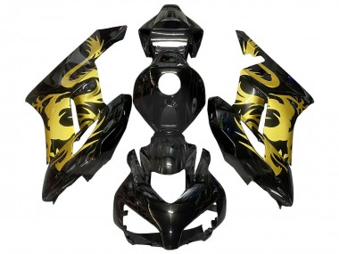 2004-2005 Honda CBR1000RR Motorcycle Fairings - Gold Glossy Black Dragon UK Manufacturers