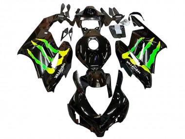 2004-2005 Honda CBR1000RR Motorcycle Fairings - Glossy Black Yellow Green Monster UK Manufacturers