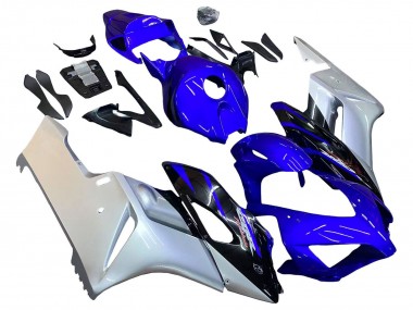 2004-2005 Honda CBR1000RR Motorcycle Fairings - Silver Blue Glossy Black UK Manufacturers
