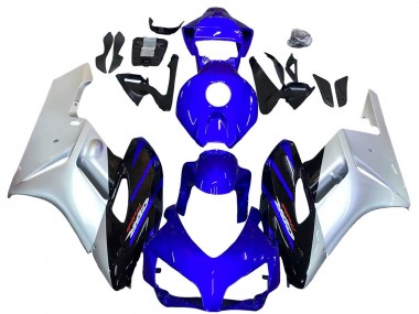 2004-2005 Honda CBR1000RR Motorcycle Fairings - Silver Blue Glossy Black UK Manufacturers