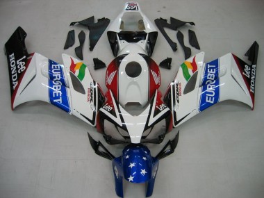 2004-2005 Honda CBR1000RR Motorcycle Fairings - White Blue Red Glossy Black Star EuroBet Lee UK Manufacturers