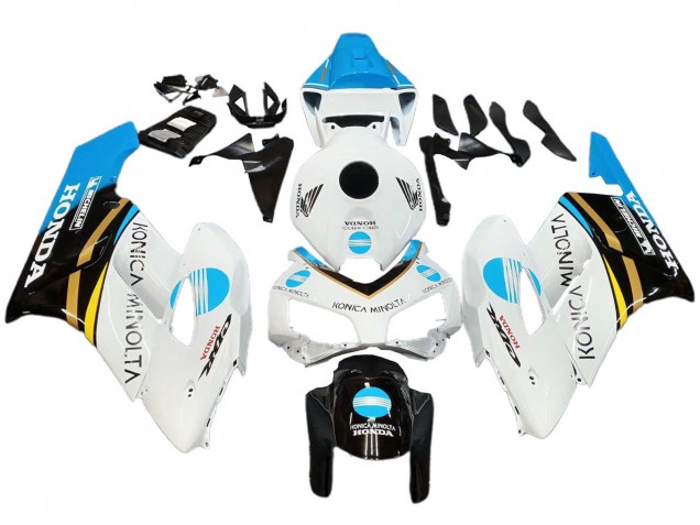 2004-2005 Honda CBR1000RR Motorcycle Fairings - White Light Blue Yellow Black Konica Minolta UK Manufacturers