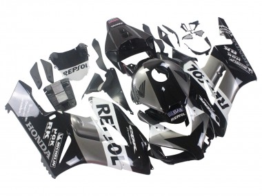 2004-2005 Honda CBR1000RR Motorcycle Fairing Kits - Silver White Glossy Black Repsol UK Manufacturers