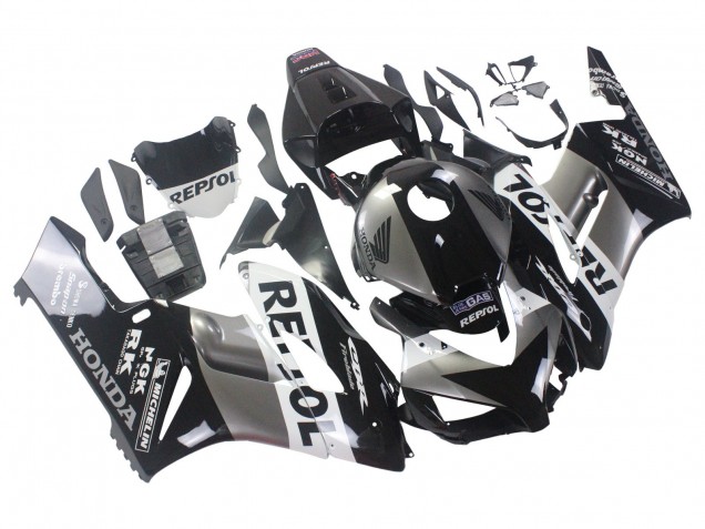 2004-2005 Honda CBR1000RR Motorcycle Fairing Kits - Silver White Glossy Black Repsol UK Manufacturers