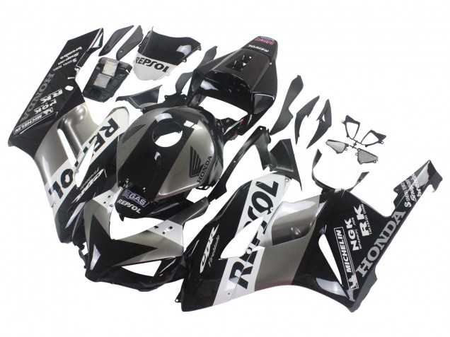 2004-2005 Honda CBR1000RR Motorcycle Fairing Kits - Silver White Glossy Black Repsol UK Manufacturers