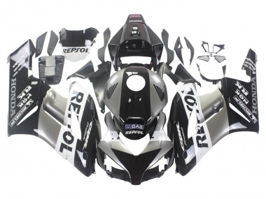 2004-2005 Honda CBR1000RR Motorcycle Fairing Kits - Silver White Glossy Black Repsol UK Manufacturers
