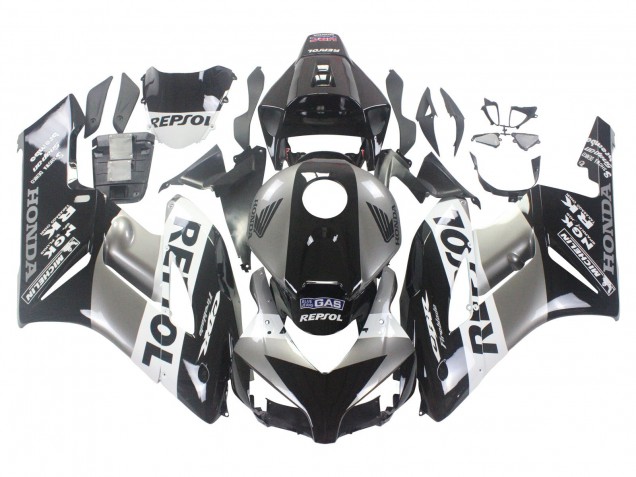 2004-2005 Honda CBR1000RR Motorcycle Fairing Kits - Silver White Glossy Black Repsol UK Manufacturers