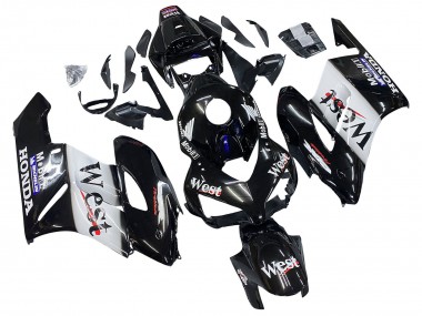 2004-2005 Honda CBR1000RR Motorcycle Fairings - Glossy Black White West UK Manufacturers